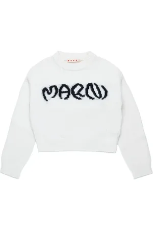 Marni Suéter tejido con logo en intarsia