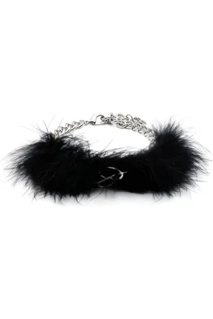 BLUMARINE Gargantilla con detalle de plumas y monograma