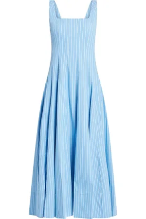 Staud Vestido midi con rayas estampadas