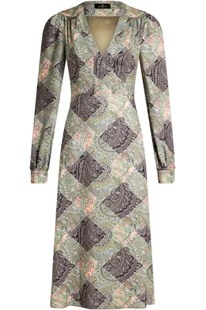 Etro Vestido con cuadros estampados