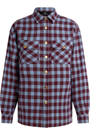 Etro Camisa capitonada con motivo de cuadros