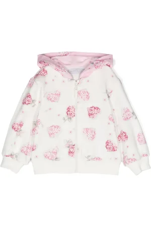 MONNALISA Hoodie con corazón estampado y cierre