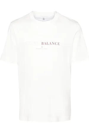 Brunello Cucinelli Playera con logo estampado