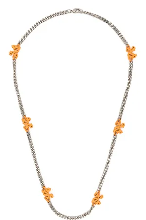 Palm Angels Collar de cadena cubana con monograma