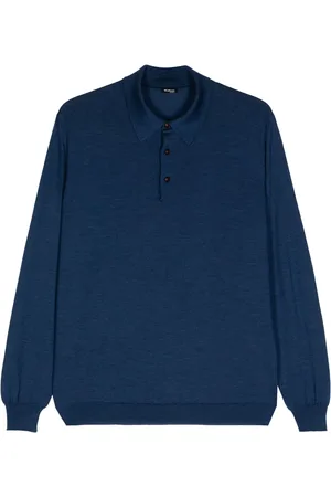 Kiton Playera tipo polo de tejido fino
