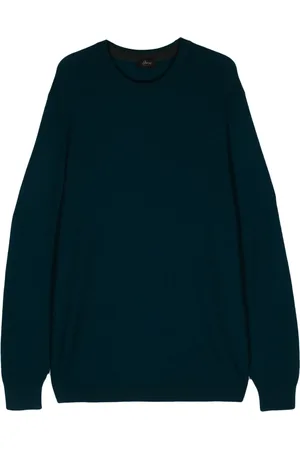 BRIONI Suéter tejido chevron con cuello redondo