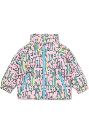 Stella McCartney Chamarra capitonada con logo estampado