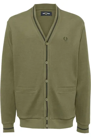 Fred Perry Cárdigan con logo bordado y botones
