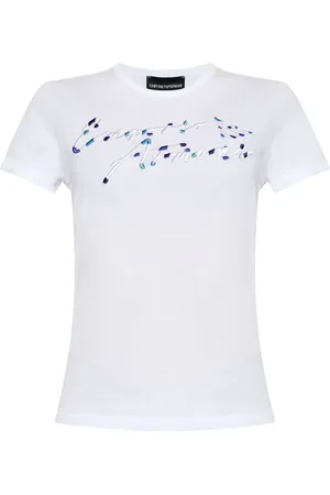 Emporio Armani Playera con logo bordado