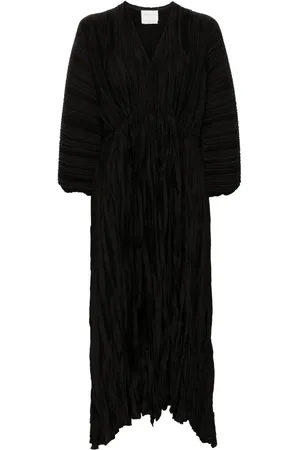 FORTE FORTE Vestido satinado con efecto plisado