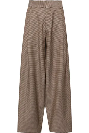 Kolor Pantalones anchos con motivo pied de poule