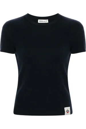 Bally Playera de cachemira con parche del logo