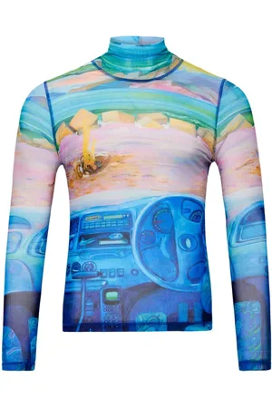 J.W.Anderson Top de malla con estampado Camper
