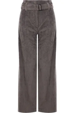 Brunello Cucinelli Pantalones de pana con cinturón