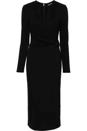 Giorgio Armani Vestido midi manga larga