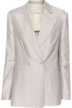 TELA Blazer con doble botonadura y aberturas