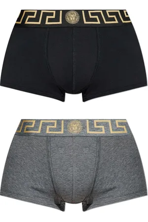 VERSACE Set de dos bóxeres con logo en la pretina