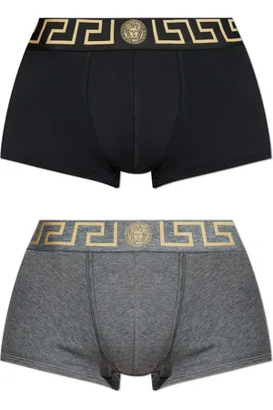 VERSACE Set de dos bóxeres con logo en la pretina