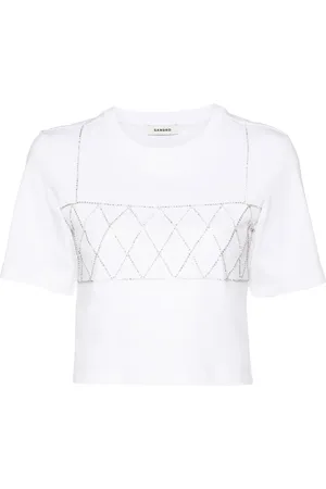 Sandro Playera corta con detalles de strass
