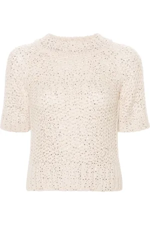 ERMANNO SCERVINO Top con cuello falso y detalles de cristal