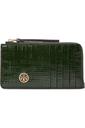 Tory Burch Tarjetero Robinson Crosshatched Crosshatched