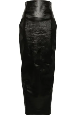 Rick Owens Falda larga de mezclilla estilo columna