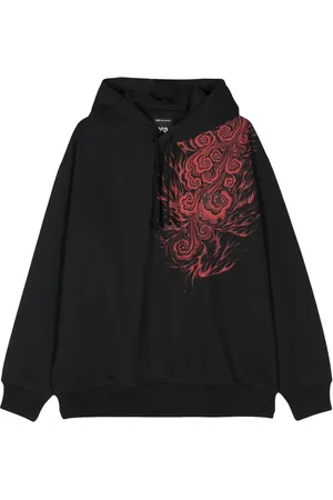 Y-3 Hoodie con llamas estampadas de x Japanese Football Association