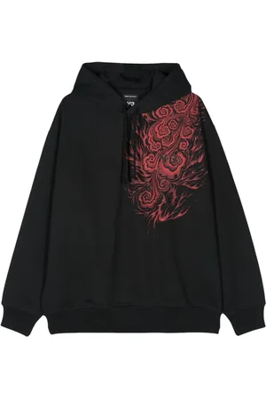 Y-3 Hoodie con llamas estampadas de x Japanese Football Association