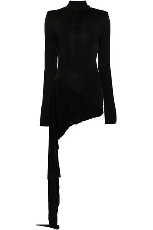 DAVID KOMA Vestido midi asimétrico