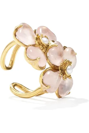 Goossens Anillo Toi & Moi Clover bañado en oro