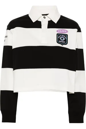 Maje Playera tipo polo con rayas estampadas
