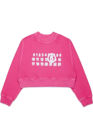 Maison Margiela Sudadera corta con números estampados
