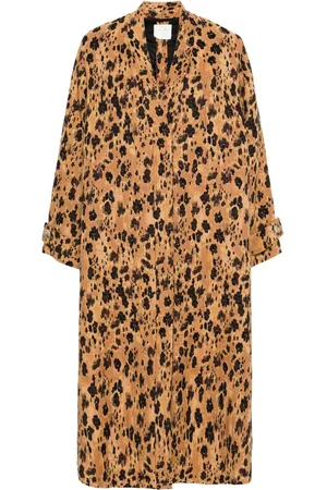 FORTE FORTE Abrigo con estampado de leopardo