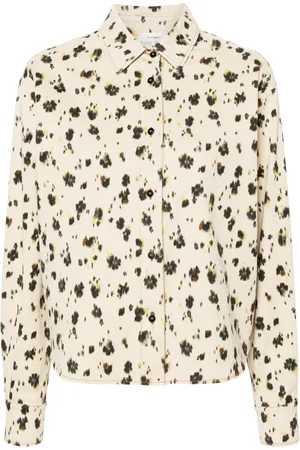 FORTE FORTE Camisa de sarga con estampado abstracto