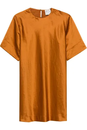 FORTE FORTE Vestido corto manga corta satinado