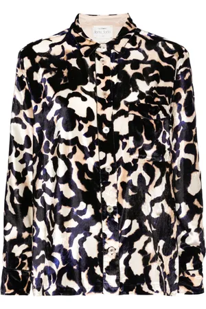 FORTE FORTE Camisa de terciopelo con animal print