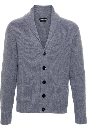 Tom Ford Cárdigan de canalé con cuello esmoquin