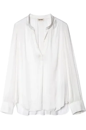 Zadig & Voltaire Blusa satinada con detalle fruncido
