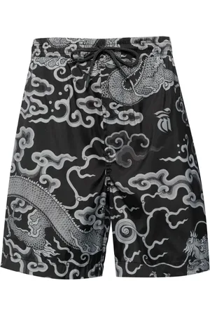 Maharishi Shorts de playa con estampado Cloud Dragon