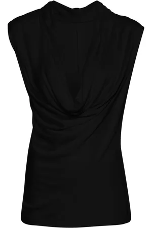 Helmut Lang Blusa sin mangas con cuello desbocado