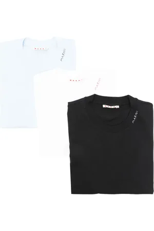 Marni Pack de tres playeras con logo bordado