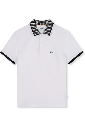HUGO BOSS Playera tipo polo con cuello pied de poule