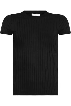 IRO Playera de canalé con cuello redondo