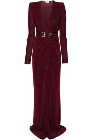 Elisabetta Franchi Vestido de fiesta con placa del logo