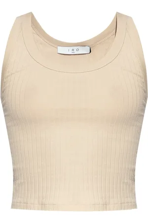 IRO Top de canalé con espalda de nadador