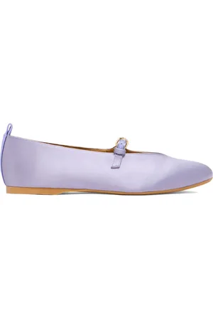 J.W.Anderson Flats satinados con tira lateral