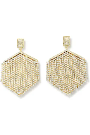 Hzmer Jewelry Aretes con detalles de cristal