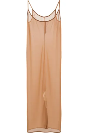 Rick Owens Vestido midi con diseño semitransparente