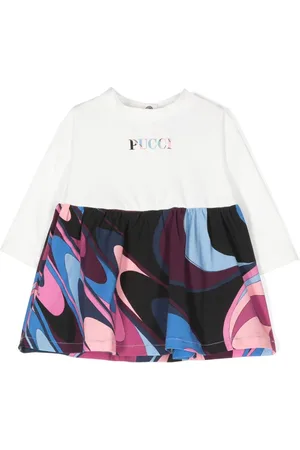 PUCCI Junior Vestido con estampado abstracto