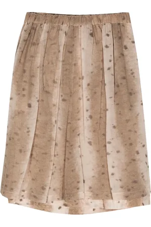 Comme des Garçons Falda midi con estampado georgette 2000